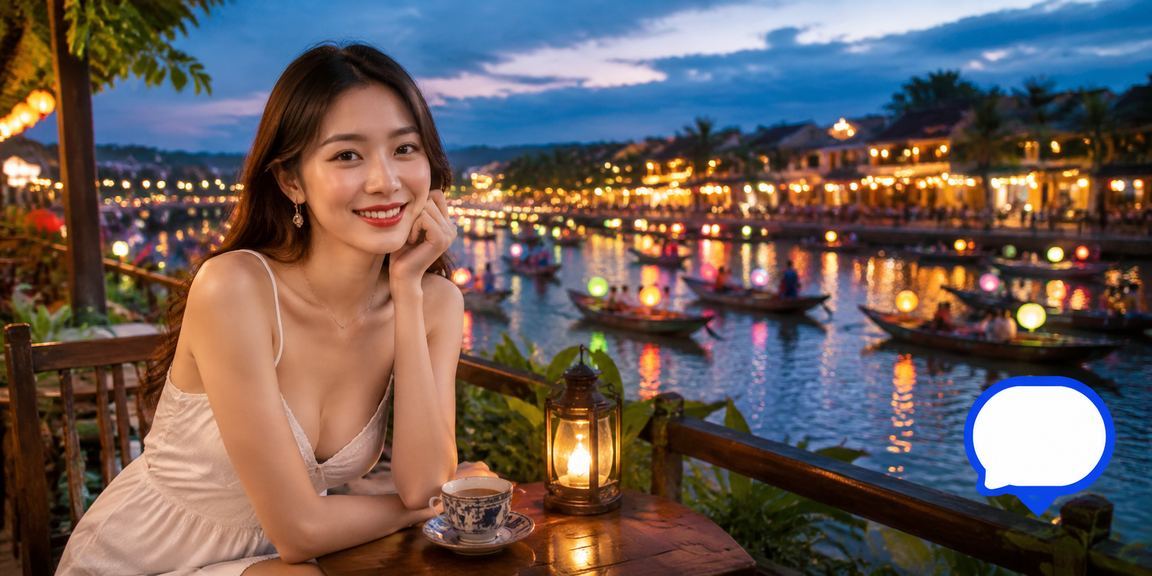Người dùng tại Hội An đọc phân tích kèo thể thao bên tách cà phê buổi tối
