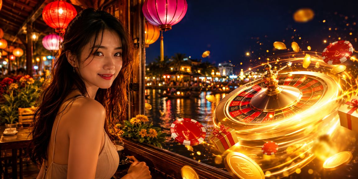 Bàn roulette sôi động tại Sài Gòn bên tách cà phê buổi tối, hình ảnh đặc trưng của người chơi casino Việt Nam